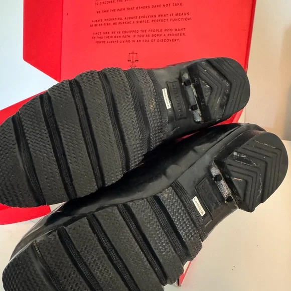 Hunter Women's Tall Gloss Black Rain Boots - Picture 5 of 6